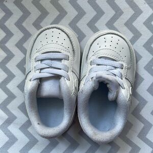 Baby Nike Airforce ones, lightly worn.